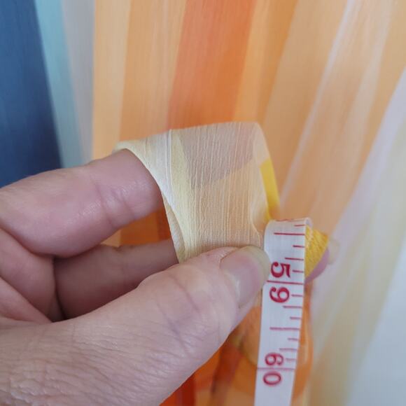 New York and Company sleeveless rainbow striped flowy maxi dress size Medium - Picture 9 of 9